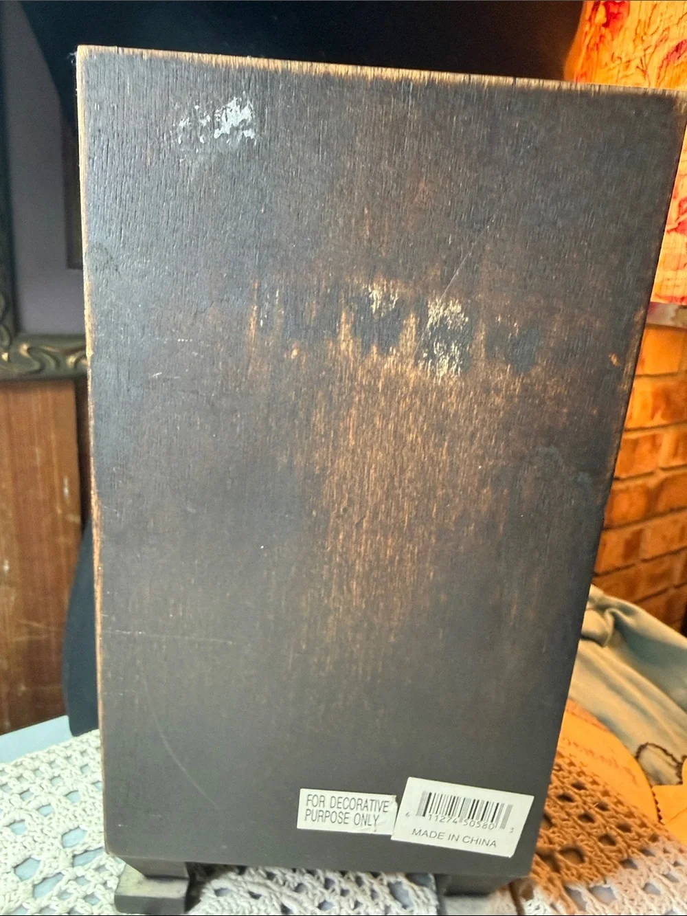 Black Vintage-Style 8-Drawer Wooden Organizer